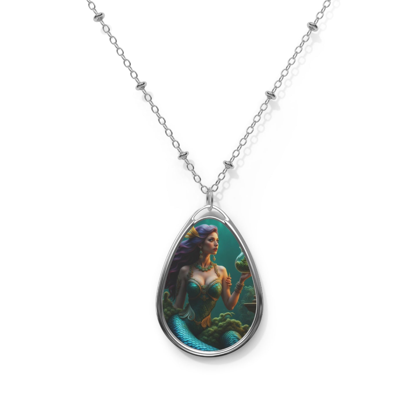 A Mermaids Dream Oval Necklace